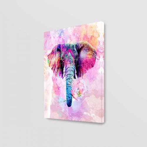 cuadro de elefante rosa