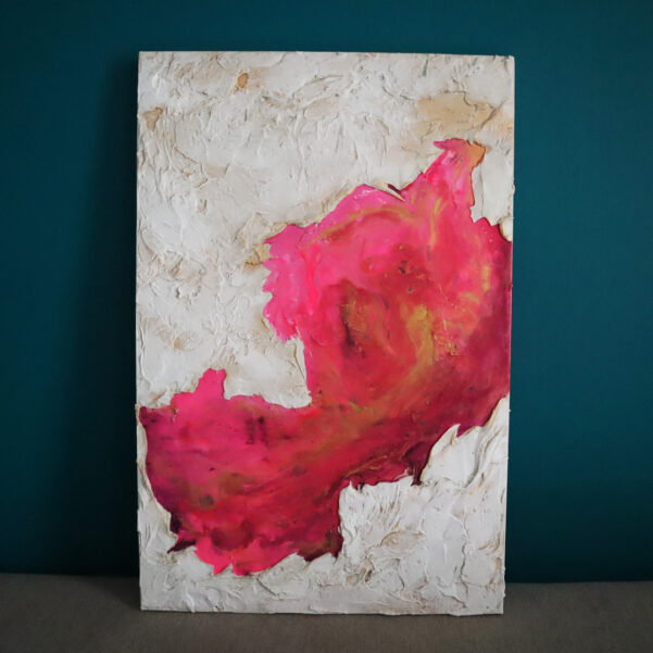 cuadros abstracto rosa